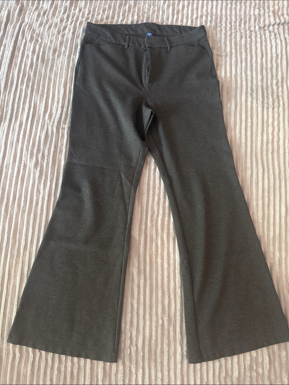 Old Navy Dark Gray Boot-Cut Dress Pants